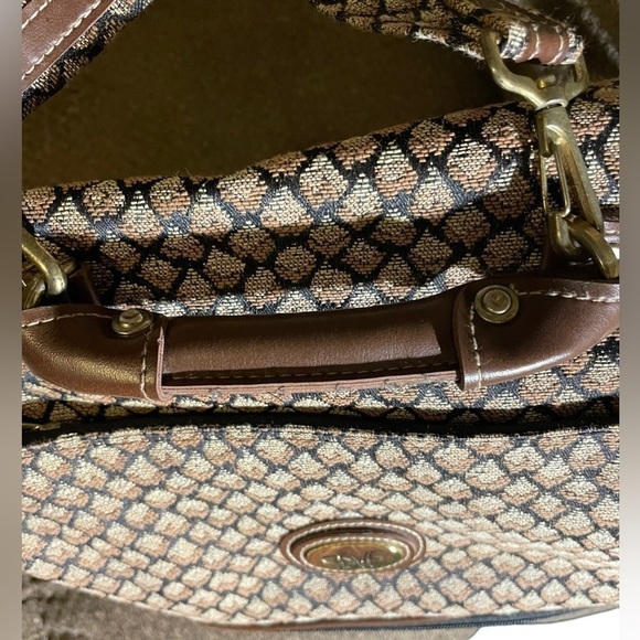 Dvf Vintage Floral Tapestry Brown Tan Carry On Travel Weekend Bag - Picture 12 of 12